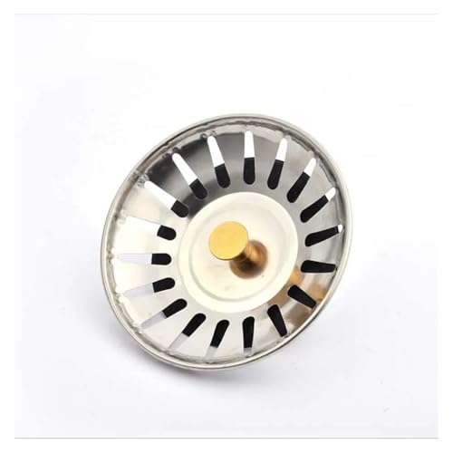1pc Edelstahl Pool Badewanne Haar Catcher Stopper Waschbecken Sieb Abfall Filter Stecker Küche Zubehör Werkzeuge(Yellow Cap) von Lasitmerh