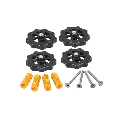 4set 3D Drucker Zubehör CR10 Hand Schraube Mutter Frühling M3 M4 Heißer Bett Nivellierung Kit Ender3(M4) von Lasitmerh