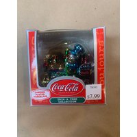 Vintage 1990Er Jahre Coca-Cola Borte A Tree Collection Verchromtes Porzellan Handgefertigt Zug Und Dirigent Christbaumschmuck von LastWordThreads