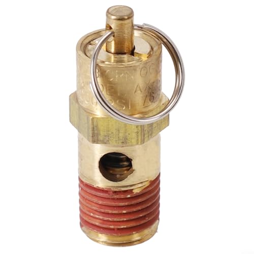 1/4 NPT Druckentlastungsventil für Luftkompressoren, 125 PSI, Messing- und Edelstahl-Konstruktion, zuverlässig (200 PSI) von Lastdaytime