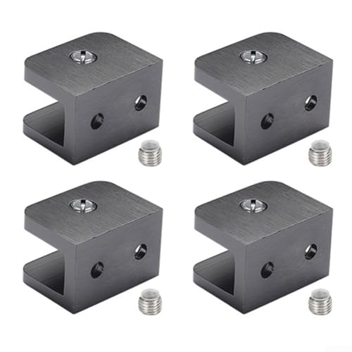 10 x 12 mm verstellbare Glasregalklemmen, Bohrmontage, für Badezimmer- und Küchenanwendungen (Silber) von Lastdaytime