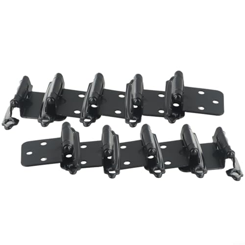 10 x robuste, selbstschließende Scharniere, perfekt für Schränke, Schuhschränke und mehr (schwarz) von Lastdaytime