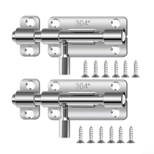 2 Stück Schieberiegel aus Edelstahl für Gartentüren und Badschuppen mit Vorhängeschloss Loch für erhöhte Sicherheit und Rostbeständigkeit 2 Stück Schieberiegel aus Edelstahl für Gartentüren und Badschuppen mit Vorhängeschloss Loch für erhöhte Sicherheit und Rostbeständigkeit von Lastdaytime