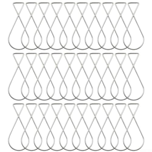 30 Stück Deckenhaken Clips für Tbar Drop Deckenfliesen Hängeschilder Banner Poster Kunstwerk unterstützt bis zu 5 kg Stahl verzinkte Haken für Zuhause Büro Schule Gebrauch (groß silber) von Lastdaytime