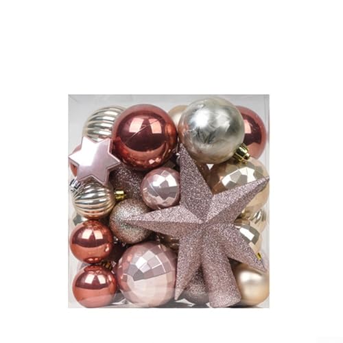 3435-teiliges Weihnachtskugel-Ornament-Set aus Kunststoff für Baum und festliche Veranstaltungsdekoration, geeignet für Hochzeiten, Bankette und Büros (35 Stück) von Lastdaytime