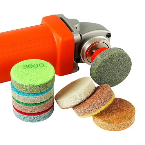5,1 cm Schwamm-Polierpad, Nass-Pufferscheibe für Präzision zum Schleifen und Polieren von Marmor-Granit-Quarz-Beton-Oberflächen mit 8 Körnungen von 150 bis 10000 # (Körnung 6000) von Lastdaytime