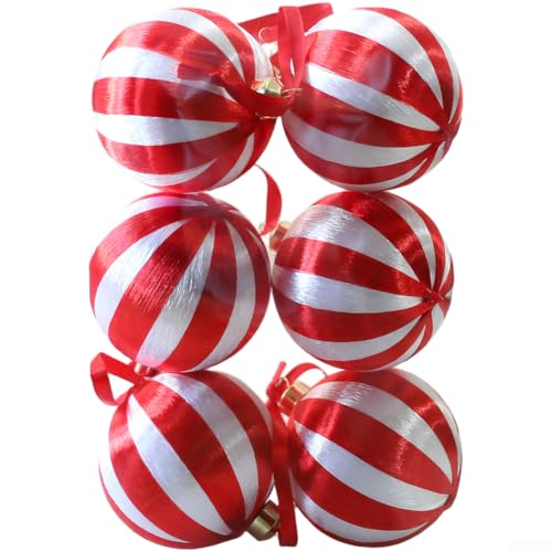 Christbaumkugel-Set mit Draht, zum Aufhängen, geeignet für Fenster- und Regaldekoration, aus Kunststoff und Seidenfaden (weiß) von Lastdaytime