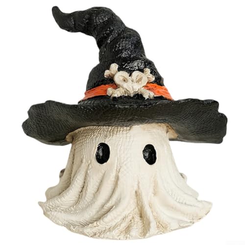 Creative Phantasmal Halloween Hut Harz Handwerk für Garten Ornamente Indoor Outdoor Festliche Dekoration für Halloween Jahreszeit (Schwarz) von Lastdaytime