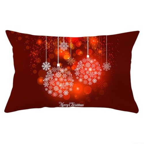 Dekorative Kissenbezüge für Schlafsofa mit klassischen Weihnachtsmotiven, aus weichem Pfirsichhaut-Stoff (2#) von Lastdaytime