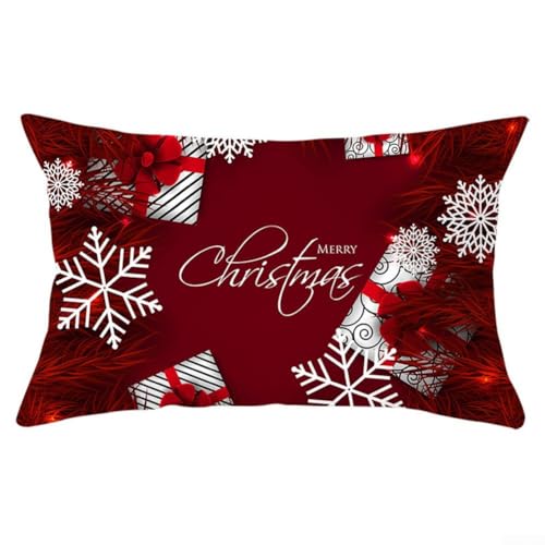 Dekorative Kissenbezüge für Schlafsofa mit klassischen Weihnachtsmotiven, aus weichem Pfirsichhaut-Stoff (3#) von Lastdaytime