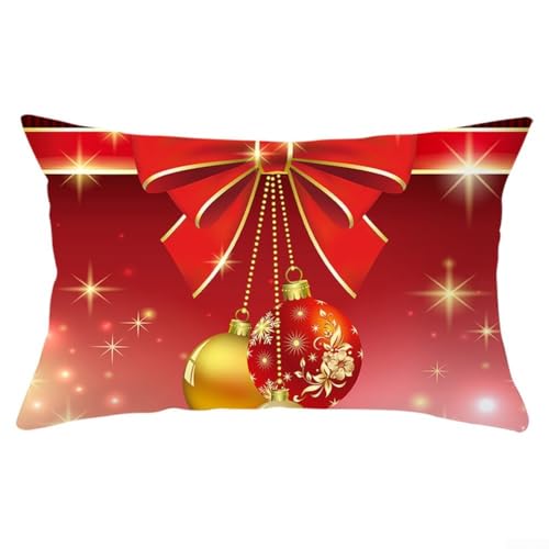 Dekorative Kissenbezüge für Schlafsofa mit klassischen Weihnachtsmotiven, aus weichem Pfirsichhaut-Stoff (5#) von Lastdaytime