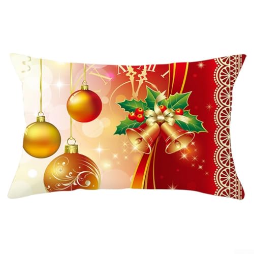 Dekorative Kissenbezüge für Schlafsofa mit klassischen Weihnachtsmotiven, aus weichem Pfirsichhaut-Stoff (6#) von Lastdaytime