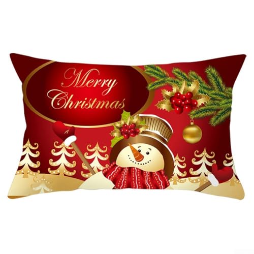 Dekorative Kissenbezüge für Schlafsofa mit klassischen Weihnachtsmotiven, aus weichem Pfirsichhaut-Stoff (7#) von Lastdaytime