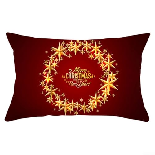 Dekorative Kissenbezüge für Schlafsofa mit klassischen Weihnachtsmotiven, aus weichem Pfirsichhaut-Stoff (9#) von Lastdaytime
