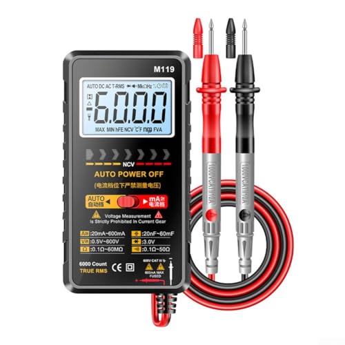 Digitales Multimeter M119 mit 6000 Counts, Taschenlampe und berührungsloser Spannung für effiziente Elektronikprüfung von Lastdaytime