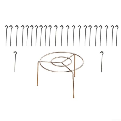 Edelstahl-Grillrost für Luftfritteuse mit hängenden Spießen, verbessert die Flexibilität des Kochens und das Platzmanagement für Grillaktivitäten im Innen- und Außenbereich (Grill + 24 Stück) von Lastdaytime