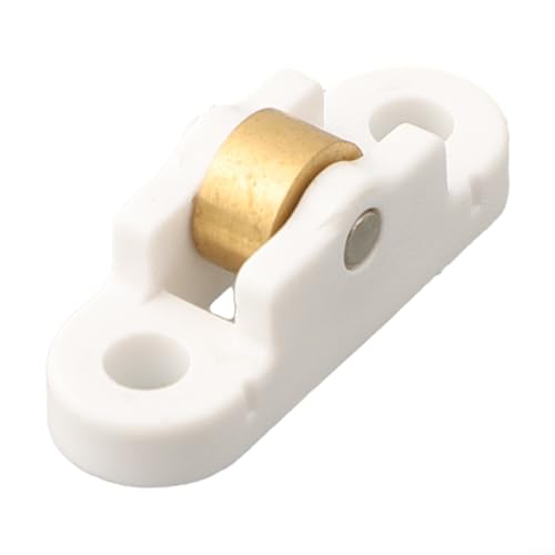 Edelstahl-Schiebe-Riemenscheibe mit Kupferrad für Schiebetüren, Möbelbeschläge, Schubladen, Glas- und Aluminiumtüren (10 mm gelb) von Lastdaytime