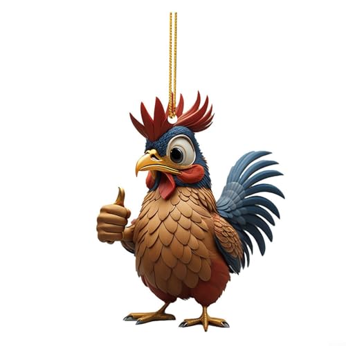 Einzigartiger Hahn und Henne Weihnachtsbaumschmuck für Thanksgiving und Feiertagsstimmung (A) von Lastdaytime