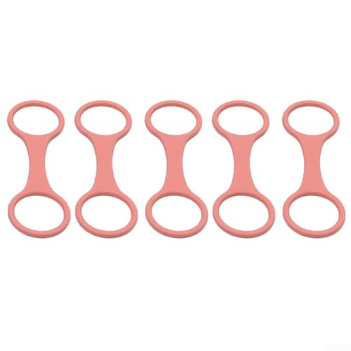 Elastische Silikon-Schnorchelmasken-Halter-Clips, 5 Stück, für Tauchmaskenbänder, entworfen, um Atemschläuche mit 27 mm Durchmesser sicher zu halten (Rosa) von Lastdaytime