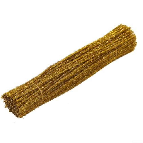 Entdecken Sie Kreativität mit 100 Lametta-Pfeifenreinigern, perfekt für DIY Handwerk (Gold) von Lastdaytime