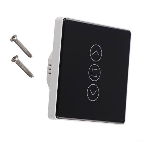 Für Tuya WiFi Smart Curtain Switch mit gebogenem Touchpanel und intelligenter Szenensteuerung (schwarz) von Lastdaytime