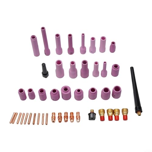 Für WIG Gaslinsen Spannzangen-Körper-Kit 46 Stück Kompatibel mit Für WIG-Schweißbrenner SR WP9 20 25 Für Serie 9 Luftgekühlte und 20 25 Wassergekühlte Taschenlampen Für WIG Gaslinsen Spannzangen-Körper-Kit 46 Stück Kompatibel mit Für WIG-Schweißbrenner SR WP9 20 25 Für Serie 9 Luftgekühlte und 20 25 Wassergekühlte Taschenlampen von Lastdaytime