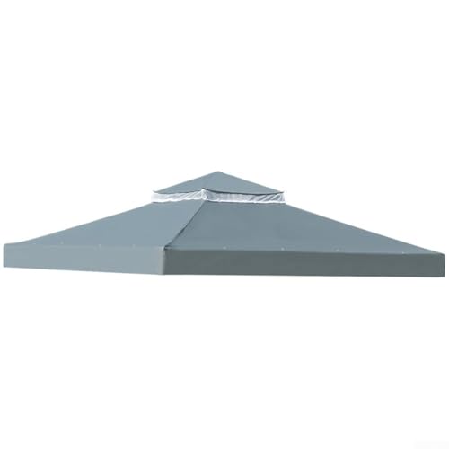 Geräumiger Pavillon, 300 x 300 cm, mit doppelstöckigem Lüftungsschlitz-Design, für den Außenbereich, Grau Geräumiger Pavillon, 300 x 300 cm, mit doppelstöckigem Lüftungsschlitz-Design, für den Außenbereich, Grau von Lastdaytime