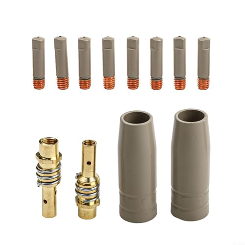 Lastdaytime 12 Stück 15AK Schweißdüsen-Set, Metall-Kontaktspitzen mit Halterungen für MIG-Taschenlampen-Schutz Lastdaytime 12 Stück 15AK Schweißdüsen-Set, Metall-Kontaktspitzen mit Halterungen für MIG-Taschenlampen-Schutz von Lastdaytime