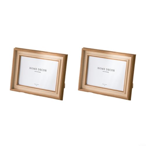 Lastdaytime 2-teiliges Bilderrahmen-Set für 12 Fotos à 7 x 17 cm, 8 cm in horizontaler und vertikaler Ausrichtung, perfekt für Akzente zu Hause (Walnuss) von Lastdaytime