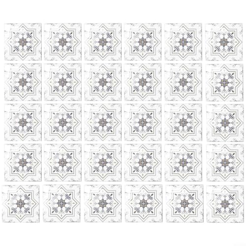 Lastdaytime 30 Stück PVC-Mosaik-Fliesenaufkleber, wasserdicht, öldicht, 3D-Wandaufkleber für Küche, Bad, Wohnzimmer von Lastdaytime