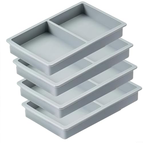 Lastdaytime 4 Stück Silikon-Tabletts für die Ernte rechts Gefriertrockner mittlere Tabletts verbessern die Gefriertrocknung, leicht zu reinigen, hält Lebensmittel getrennt (grau) von Lastdaytime
