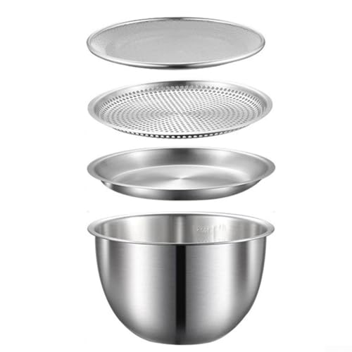 Lastdaytime Ablaufbecken-Set aus 304 Edelstahl für Küchenanwendungen, einschließlich Salatherstellung, Ölablauf, Reiswasch- und Kochaufgaben in einem 4-teiligen Set (4-teiliger Anzug) von Lastdaytime