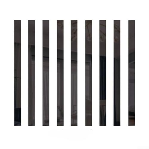 Lastdaytime Acryl-Spiegelstreifen, Wanddekoration, 5 × 50 cm, für Sofa, Esszimmer, Schlafzimmer, Wohnzimmer, 10 Stück (schwarz) von Lastdaytime