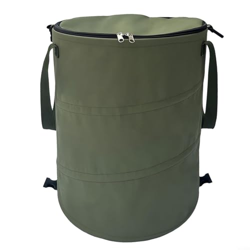 Lastdaytime Faltbarer Outdoor-Camping-Mülleimer, tragbar, zusammenklappbar, für Picknicks, Grillen, Garten, Terrasse, Oxford-Gewebe, Abfallbehälter, 34 x 40 cm (grün) von Lastdaytime