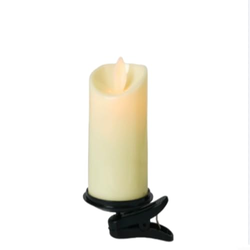 Lastdaytime Flammenlose Weihnachtsbaumkerzen mit abnehmbaren Clips und flackerndem 3D-Flammeneffekt für sichere und elegante Urlaubsdekoration (schwarz) von Lastdaytime