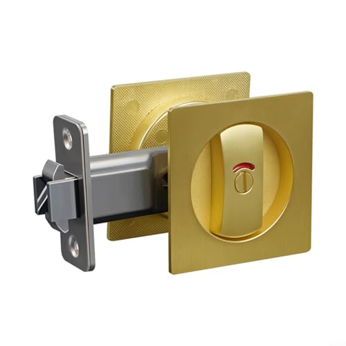 Lastdaytime Goldfarbenes Taschen-Türschloss aus Zinklegierung, bündig montierte Privatsphäre, modernes quadratisches Design für Zuhause, Büro, Badezimmer Lastdaytime Goldfarbenes Taschen-Türschloss aus Zinklegierung, bündig montierte Privatsphäre, modernes quadratisches Design für Zuhause, Büro, Badezimmer von Lastdaytime