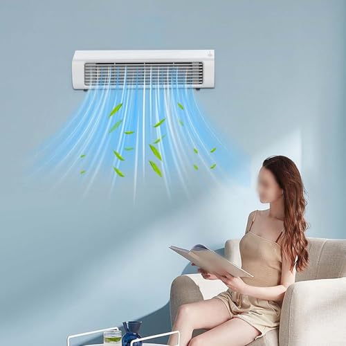 Lastdaytime Kabellose Wand-Klimaanlage, ohne Bohren, kompaktes Design, für Zuhause oder Büro, energieeffizienter Betrieb mit Fernbedienung (Weiß-Stecker) von Lastdaytime