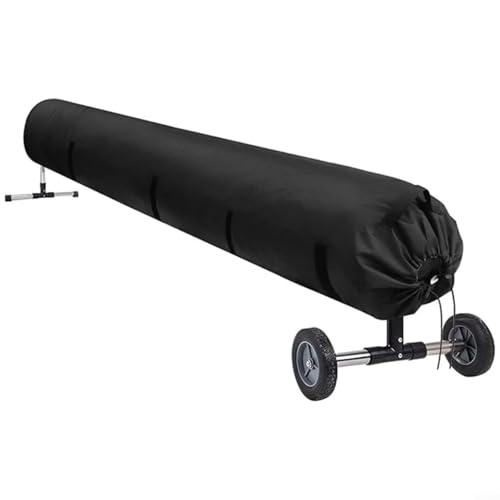 Lastdaytime Pool-Solarrollenabdeckung mit verstellbarem Riemen, 420D Oxford-Stoff mit wasserdichter PU-Beschichtung für UV-, Regen-, Wind- und Schneeschutz, passend für bis zu 6 m Rollen (4,7 m) von Lastdaytime