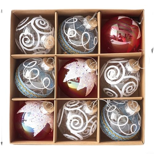 Lastdaytime Saisonale Christbaumkugel Ornament, Weihnachtsbaum dekorative Kugel mit bemaltem Design für Zuhause, Büro, Party Lastdaytime Saisonale Christbaumkugel Ornament, Weihnachtsbaum dekorative Kugel mit bemaltem Design für Zuhause, Büro, Party von Lastdaytime