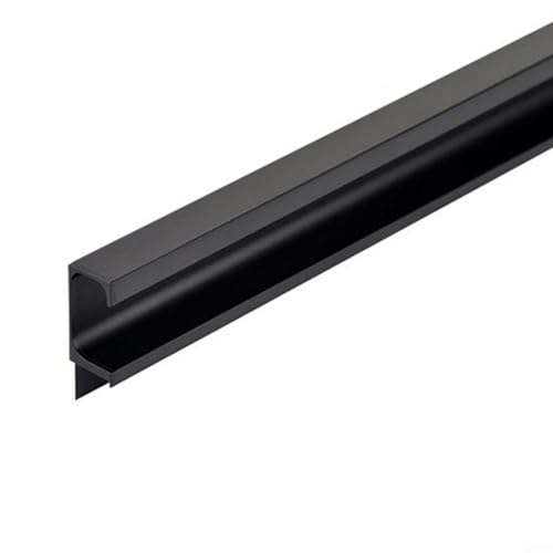 Lastdaytime Schiebetürgriff aus Aluminiumlegierung, unsichtbarer G-Zug für Schrank, Schublade, Kleiderschrank (400 mm schwarz) von Lastdaytime