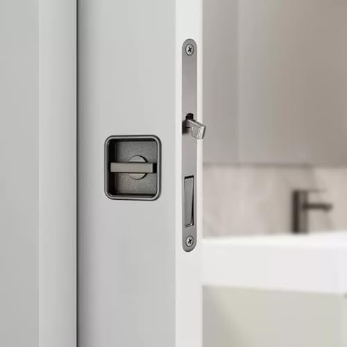 Lastdaytime Schlankes Design Schiebetürschloss, perfekt für die Verbesserung der Ästhetik in jedem Interieur (grau) von Lastdaytime
