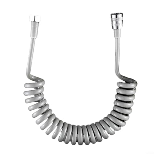 Lastdaytime Spirale für Brauseschlauch, Telefonleitung, Federwasserleitung, flexible PU-Konstruktion für reibungslosen Wasserfluss, einfache Einrichtung, 3–5 m (5 Meter grau) von Lastdaytime