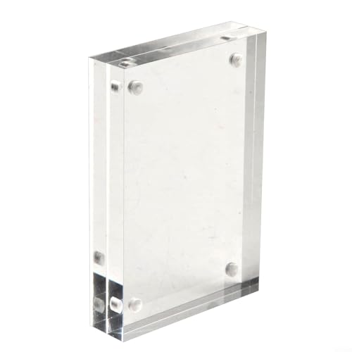 Lastdaytime Transparenter Acryl-Bilderrahmen mit magnetischem Design, 8 + 8 mm Dicke, praktisch für einfache Bildwechsel (5,5 x 8,2 cm) von Lastdaytime