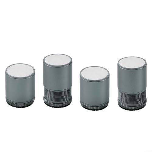 Lastdaytime Verstellbare Betttisch-Möbelbeinerhöhungen, 4 Stück, Metallhöhenverstärker mit rutschfesten Geräuschunterdrückungspads (grau) von Lastdaytime