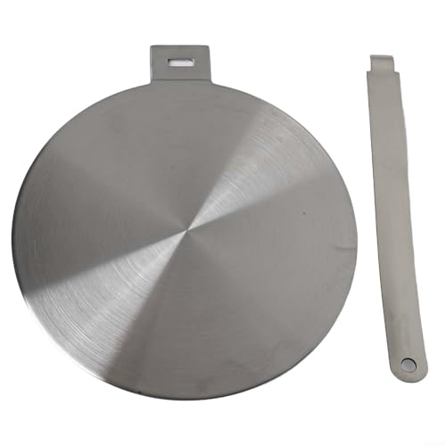 Lastdaytime Wärmeverteilerplatte, Edelstahl-Modell, speziell für Induktionskochfelder, bietet gleichmäßige Erwärmung für Kochgeschirr in mehreren Größen (20 cm) von Lastdaytime
