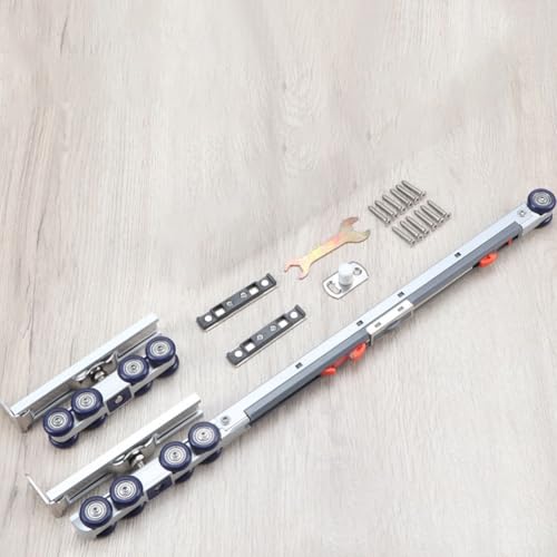 Mühelose Installation Schiebetür-Riemenscheibe für 60 cm breite Holztüren (8 Rollen - 100 kg) von Lastdaytime