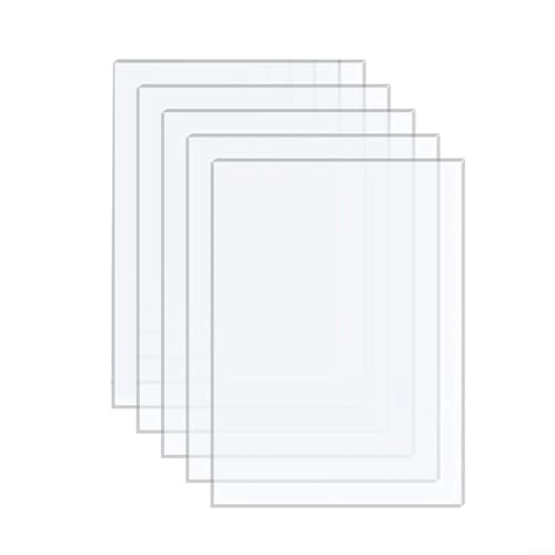 Packung mit 5 transparenten Acrylplatten, tolle Materialauswahl für Kunstprojekte und Displays (12,7 x 17,8 cm) von Lastdaytime