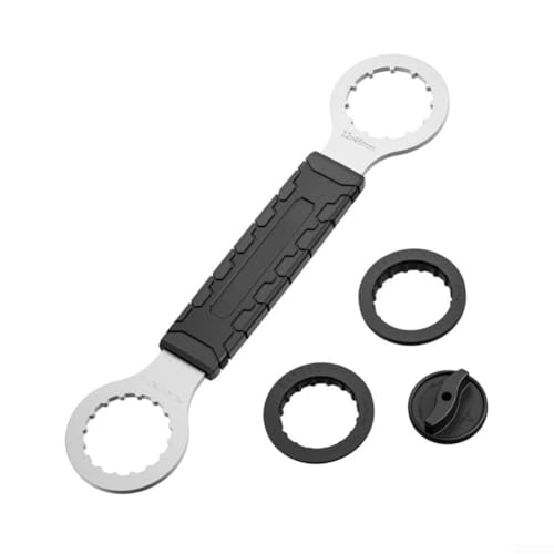 Professionelles Werkzeug zum Entfernen und Installieren von Fahrrad-Tretlagern mit 4 verschiedenen 16 Schlitz-Aufsätzen für Kompatibilität mit beliebten Tretlager-Marken (12 x 46 mm) von Lastdaytime