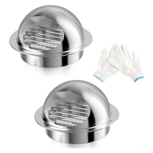 Runde Bullnose Lüftungsgitter mit Schutzfunktionen, inklusive Handschuhen, perfekte Lösung für effizientes Luftstrommanagement im Innenbereich (100 mm-2 Stück) von Lastdaytime
