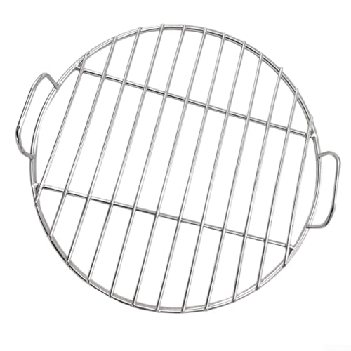 Runder Grillrost aus Edelstahl mit Griff, kompatibel mit Weber 7432 und 57 cm Holzkohle-Kugelgrills, verbesserte Haltbarkeit beim Kochen im Freien (45 cm) von Lastdaytime